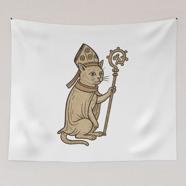 Item preview, Pope cat medieval cat designed and sold by my-wishlist.