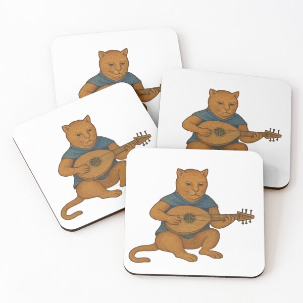 Item preview, Medieval cat with guitar  designed and sold by my-wishlist.