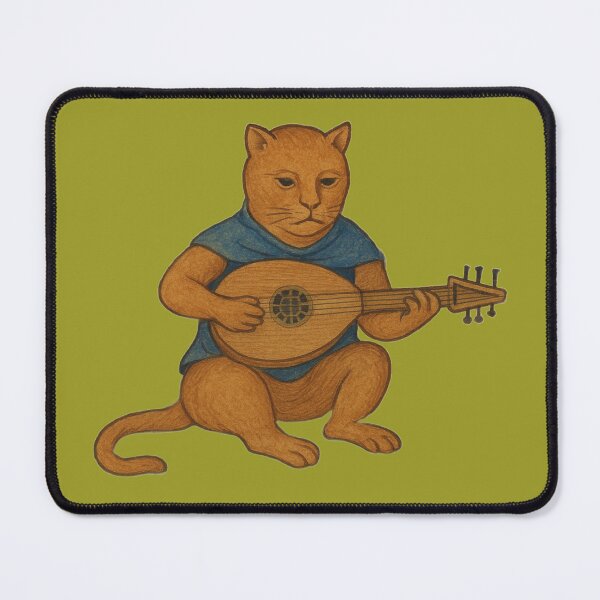 Item preview, Medieval cat with guitar designed and sold by my-wishlist.