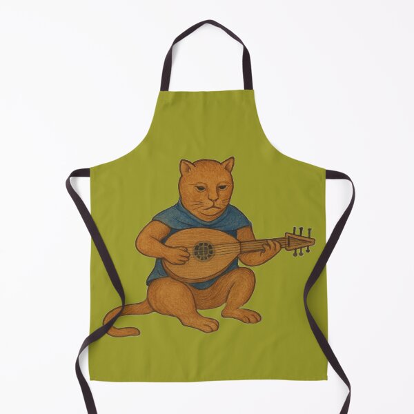 Item preview, Medieval cat with guitar designed and sold by my-wishlist.
