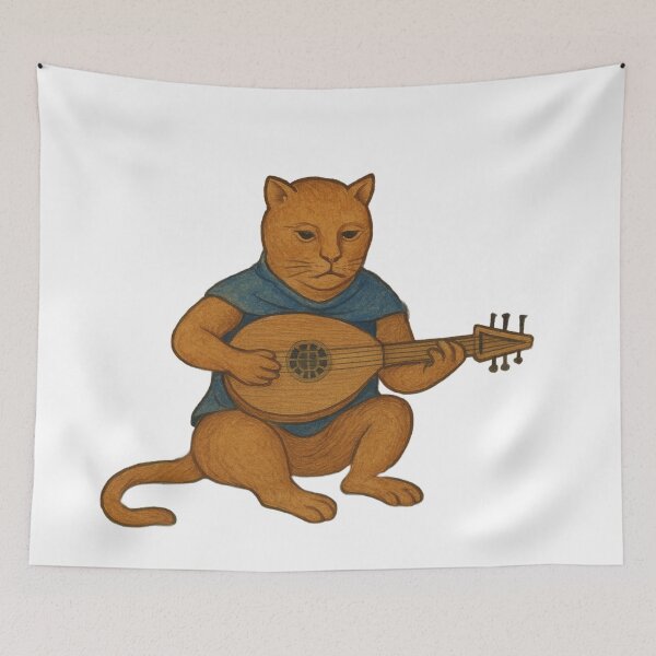 Item preview, Medieval cat with guitar  designed and sold by my-wishlist.