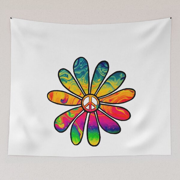 Item preview, Hippie Trippy Flower Power Peace Sign Psychedelic designed and sold by Swigalicious.