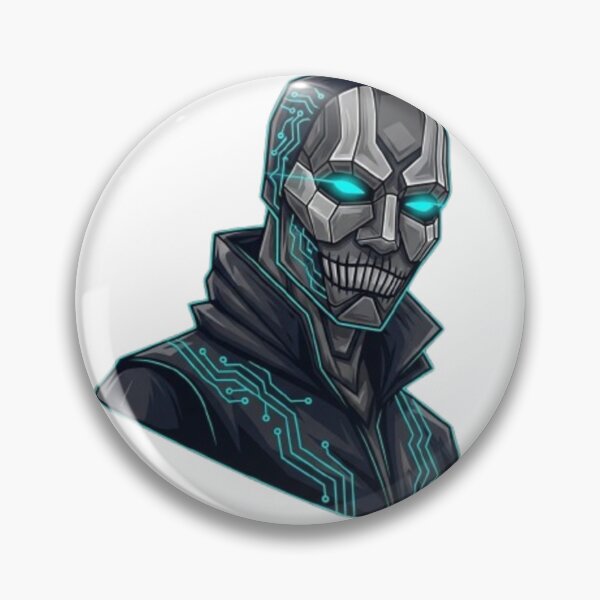 Item preview, Futuristic Cyborg Circuit Mask,  Digital Mind Cybernetic Soldier,  Glowing Blue Eye Robot Portrait,  Cyberpunk Tech Android Interface designed and sold by Widermart-Store.