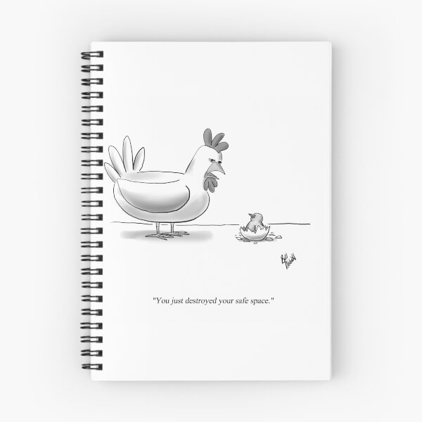 Item preview, Funny Chicken and Chick Safe Space Egg Cartoon Humor designed and sold by Bill Abbott.