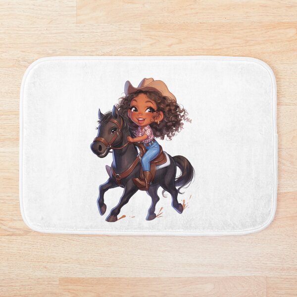Item preview, Cowgirl Black Girl Chibi Adventure designed and sold by Lulunza.