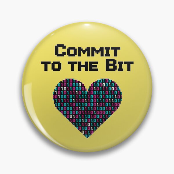 Item preview, Commit to the Bit Binary Heart designed and sold by WiserShop.