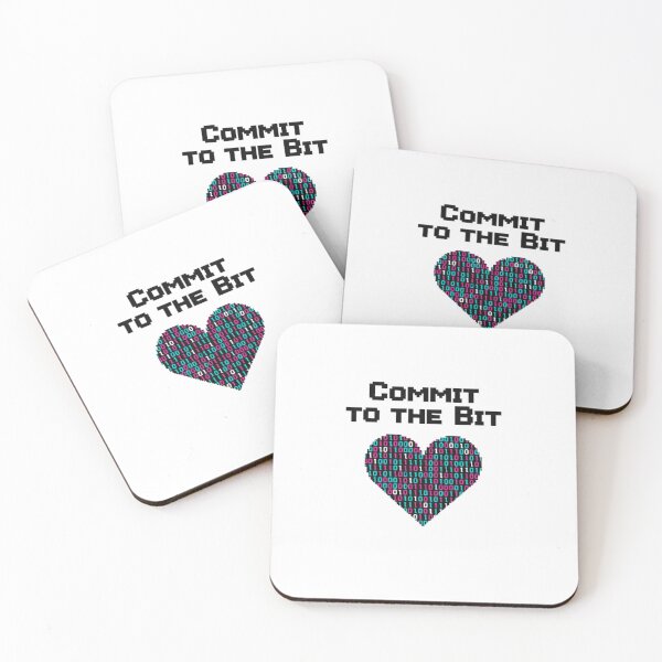 Item preview, Commit to the Bit Binary Heart designed and sold by WiserShop.