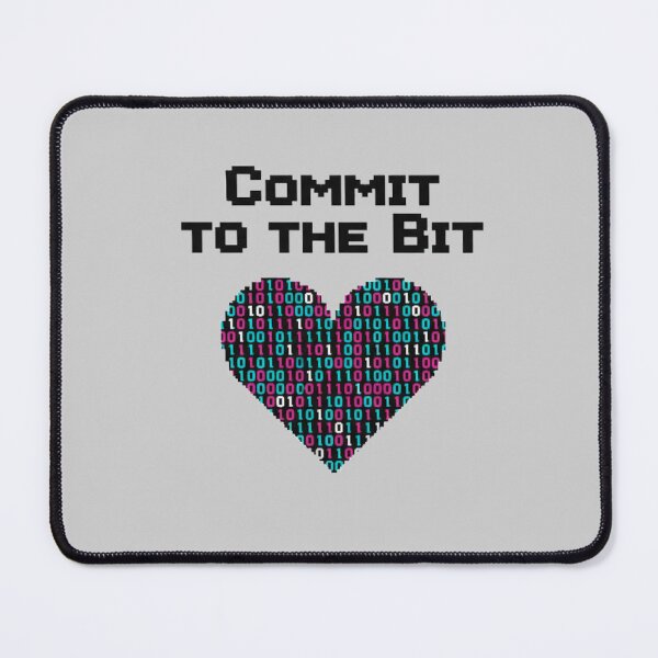 Item preview, Commit to the Bit Binary Heart designed and sold by WiserShop.