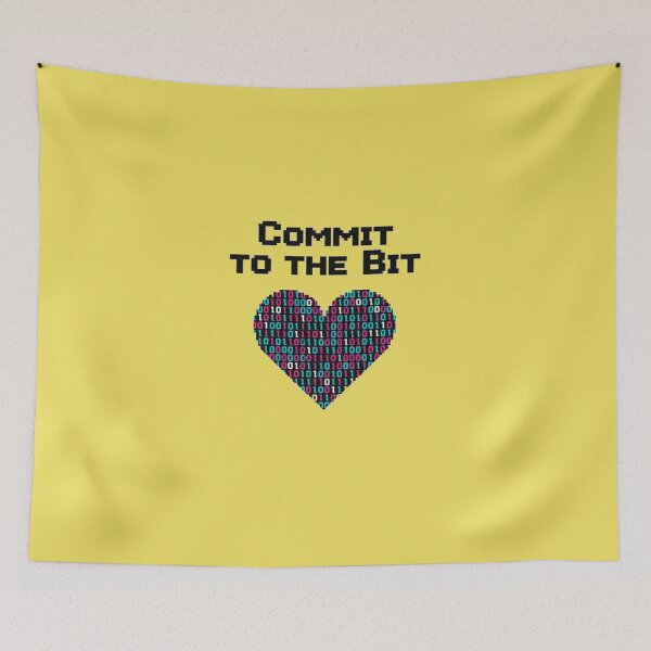 Item preview, Commit to the Bit Binary Heart designed and sold by WiserShop.