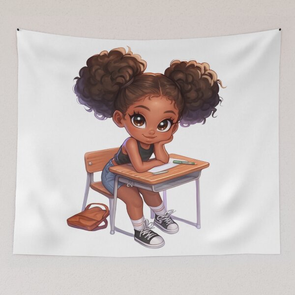 Item preview, Cute Black School Girl Chibi designed and sold by Lulunza.