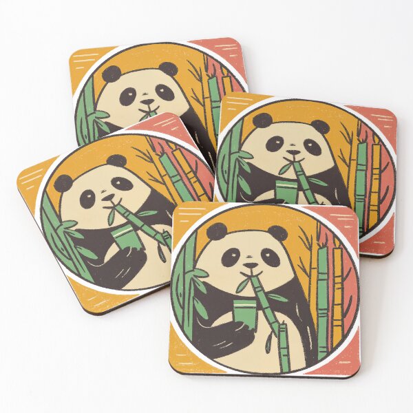 Item preview, Zen Bamboo Feast – Playful Panda in Autumn Glow designed and sold by ForeverPrintsOK.