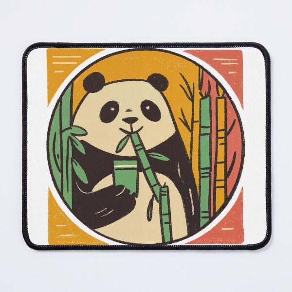 Item preview, Zen Bamboo Feast – Playful Panda in Autumn Glow designed and sold by ForeverPrintsOK.