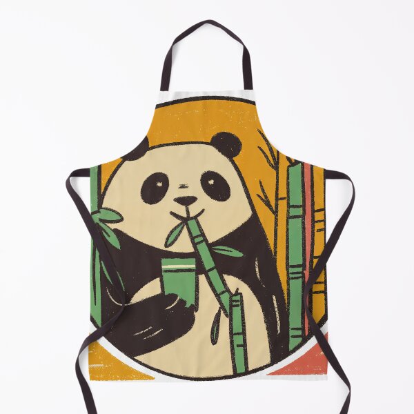Item preview, Zen Bamboo Feast – Playful Panda in Autumn Glow designed and sold by ForeverPrintsOK.