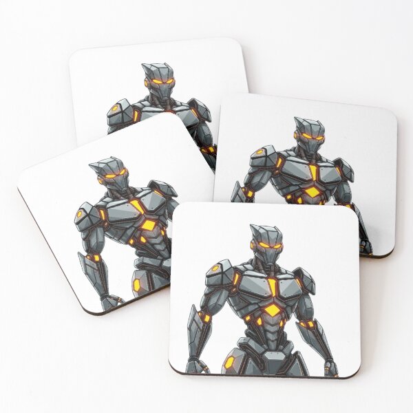 Item preview, Futuristic Armored Mecha Suit,  Glowing Orange Core Robot,  Sci-Fi Cybernetic Warrior,  Armored Robot Guardian designed and sold by Widermart-Store.