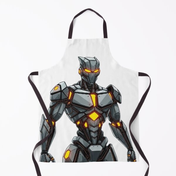 Item preview, Futuristic Armored Mecha Suit, Glowing Orange Core Robot, Sci-Fi Cybernetic Warrior, Armored Robot Guardian designed and sold by Widermart-Store.