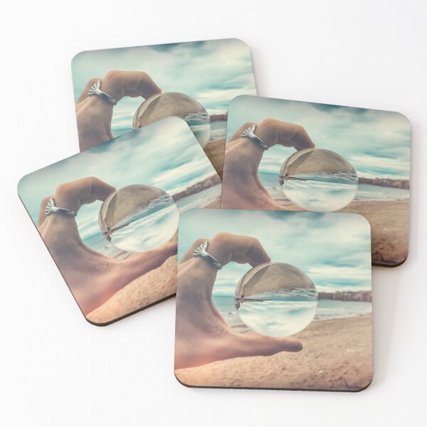 Item preview, Beach Town Mirage: Sunny Coast Captured in Glass Sphere designed and sold by MDB_Shop.