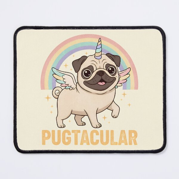 Item preview, Pugtacular Cute Pug Unicorn with Rainbow – Funny Dog Lover Kawaii Design designed and sold by Imaginationbeyond.