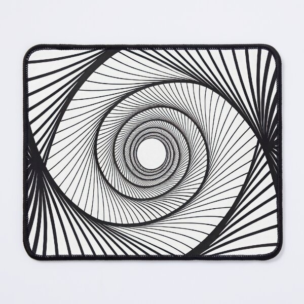 Artikelvorschau, Optische Spirallinien – Schwarz-Weißes minimalistisches geometrisches Muster entworfen und verkauft von NoctaHike.
