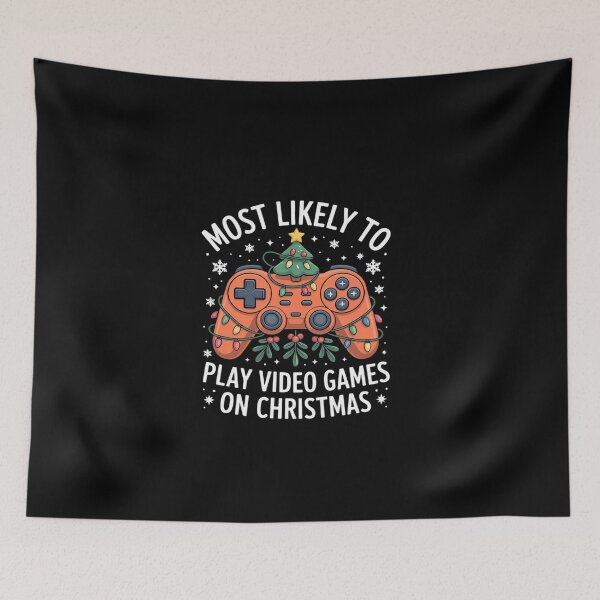 Item preview, Gamer Most Likely To Play Video Games On Christmas  designed and sold by EllinoKlemo.