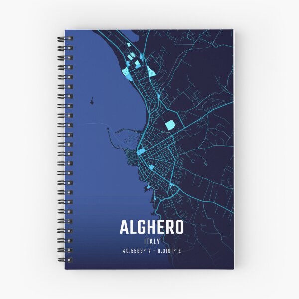 Item preview, Alghero Midnight City Map designed and sold by HomeLivingCo.