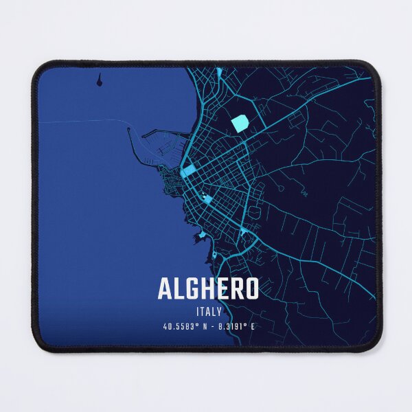 Item preview, Alghero Midnight City Map designed and sold by HomeLivingCo.