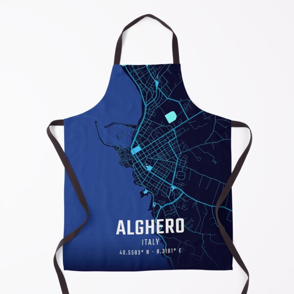 Item preview, Alghero Midnight City Map designed and sold by HomeLivingCo.