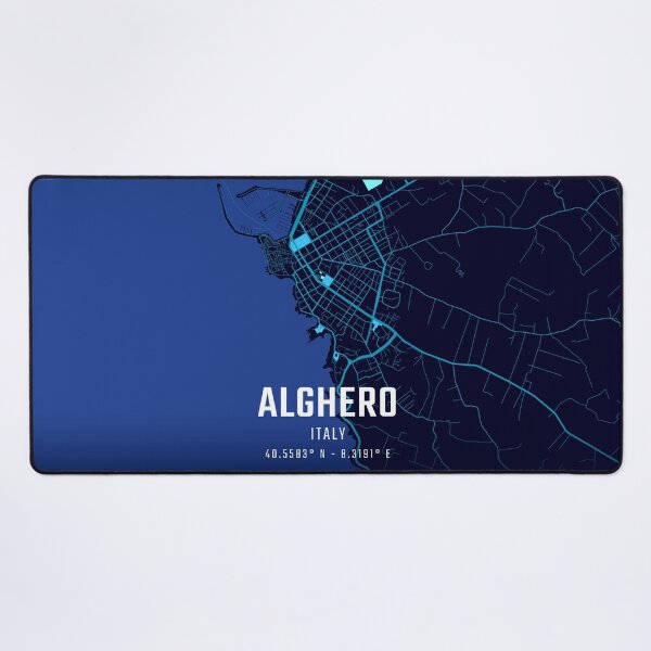 Item preview, Alghero Midnight City Map designed and sold by HomeLivingCo.