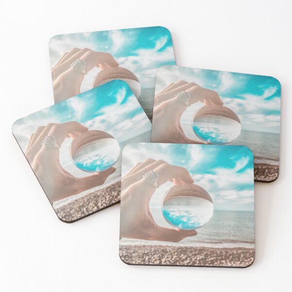 Item preview, Ethereal Beach Vision: Turquoise Sky in the Glass Sphere designed and sold by MDB_Shop.