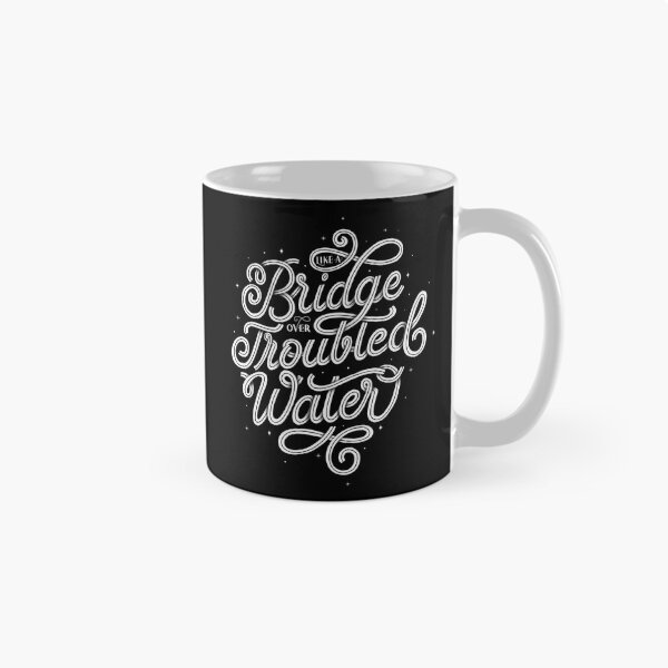 Item preview, Bridge Over Troubled Water. Hand Lettered Inspirational Quote. designed and sold by Sandra Brezina.