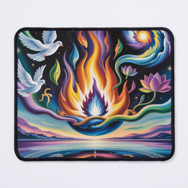 Item preview, А mystical flame floating in an ethereal dreamscape. designed and sold by Lilashakti ⭐️ ⭐️ ⭐️ ⭐️ ⭐️.