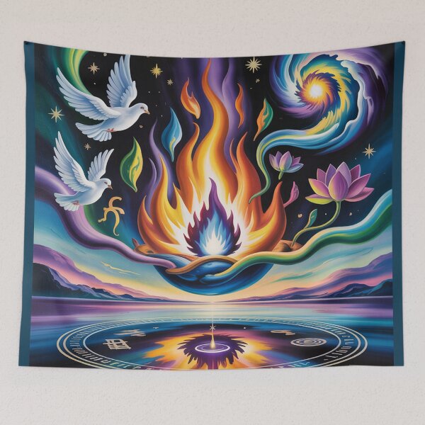 Item preview,  А mystical flame floating in an ethereal dreamscape.  designed and sold by Lilashakti ⭐️ ⭐️ ⭐️ ⭐️ ⭐️.