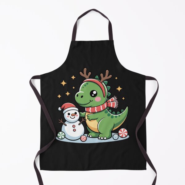 Item preview, Dinosaur Snow Fun Cute Christmas Kawaii Chibi Art designed and sold by ColorSplash123.