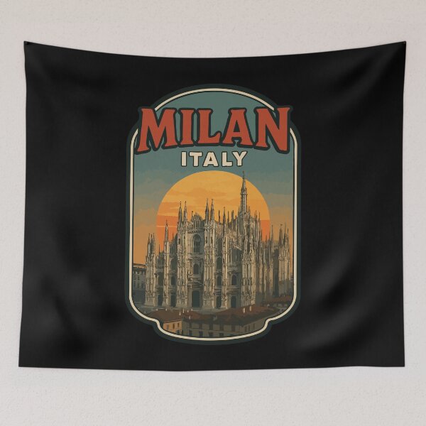Item preview, Milan Italy Vintage Travel designed and sold by TomFrontierArt.