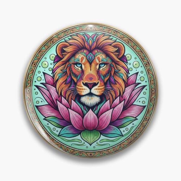 Item preview, Lion Mandala Spirit Animal designed and sold by Zen Mosaic.