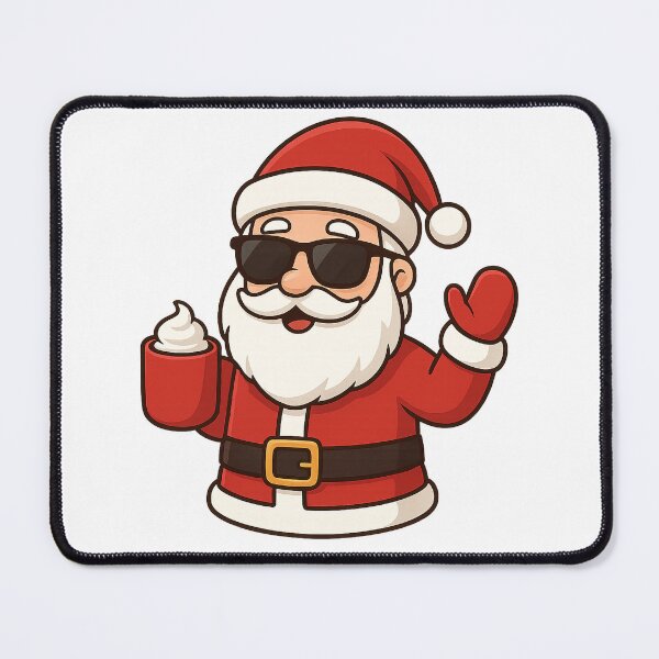 Item preview, Santa holding a latte Christmas coffee designed and sold by JamesDunican.