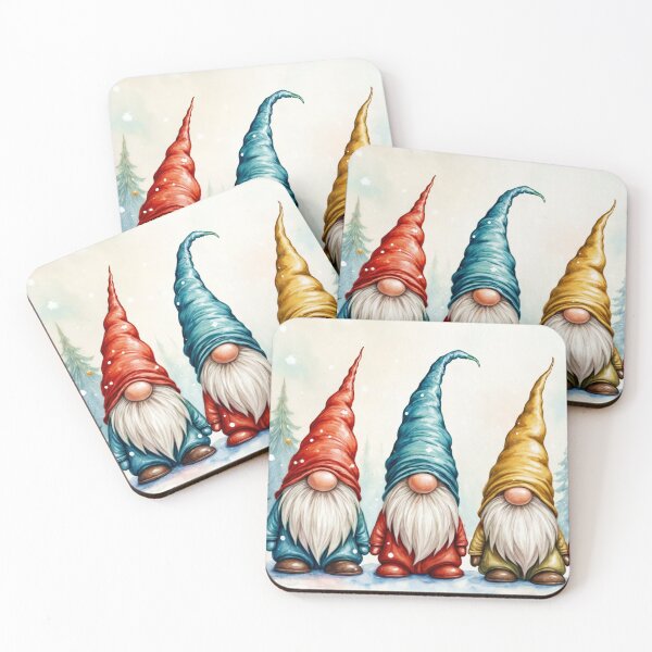 Item preview, Cute gnomes - Merry Christmas - Christmas cards - Magical Christmas designed and sold by Connys Colorful World.