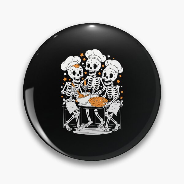 Artikelvorschau, Chef Tanzende Skelette Backen Halloween Plätzchen Bäcker entworfen und verkauft von Sea4Adventures.
