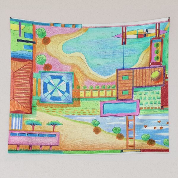 Item preview, daily encounters on walks to the garden. abstract designed and sold by Tereza Pilar  Art.