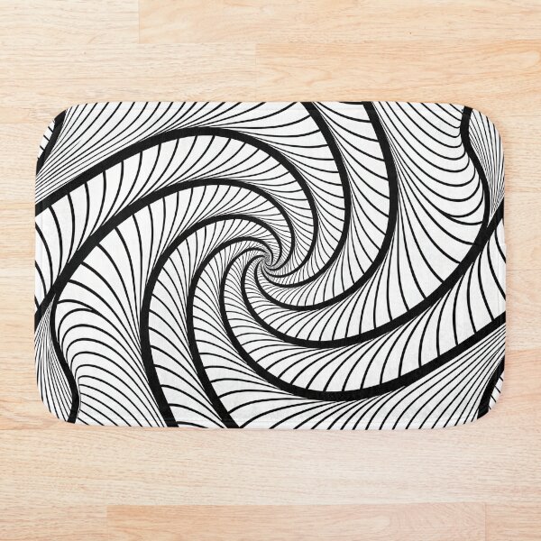 Item preview, Líneas espirales fluidas – Patrón geométrico minimalista en blanco y negro designed and sold by NoctaHike.