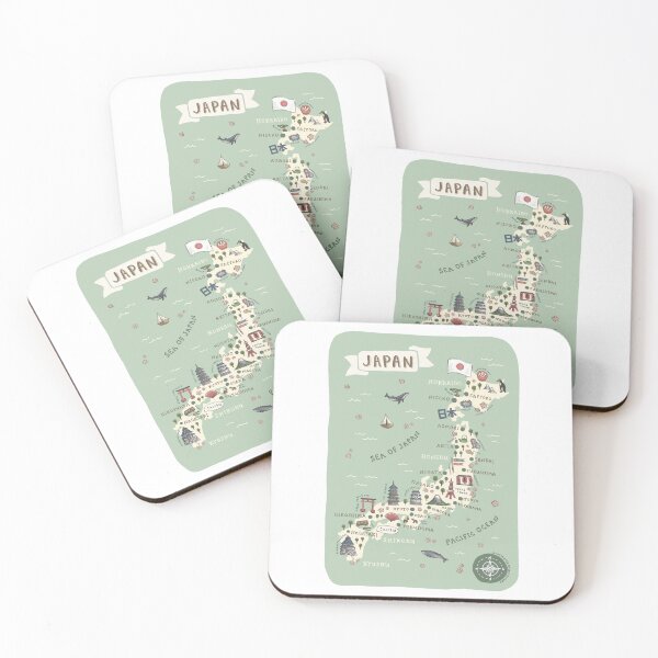 Item preview, Map of Japan - Green designed and sold by Those Pencil Shavings.