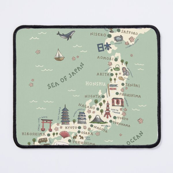Item preview, Map of Japan - Green designed and sold by Those Pencil Shavings.