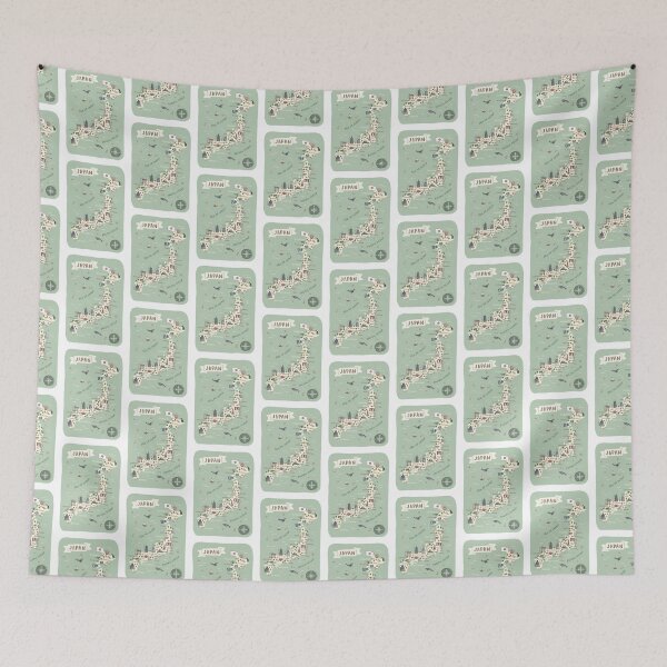 Item preview, Map of Japan - Green designed and sold by Those Pencil Shavings.