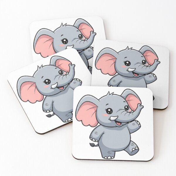 Item preview, Adorable Marching Baby Elephant,  Cute Cartoon Elephant Illustration,  Happy Walking Baby Elephant,  Cheerful Little Safari Elephant designed and sold by Widermart-Store.