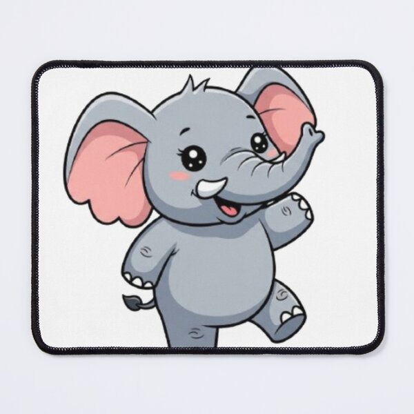 Item preview, Adorable Marching Baby Elephant, Cute Cartoon Elephant Illustration, Happy Walking Baby Elephant, Cheerful Little Safari Elephant designed and sold by Widermart-Store.