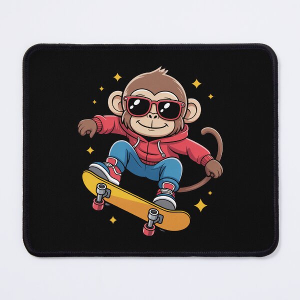 Item preview, Monkey Skate Tricks Cool Kawaii Chibi Skateboard Art designed and sold by ColorSplash123.