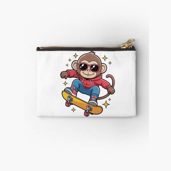 Item preview, Monkey Skate Tricks Cool Kawaii Chibi Skateboard Art designed and sold by ColorSplash123.