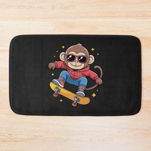 Item preview, Monkey Skate Tricks Cool Kawaii Chibi Skateboard Art designed and sold by ColorSplash123.