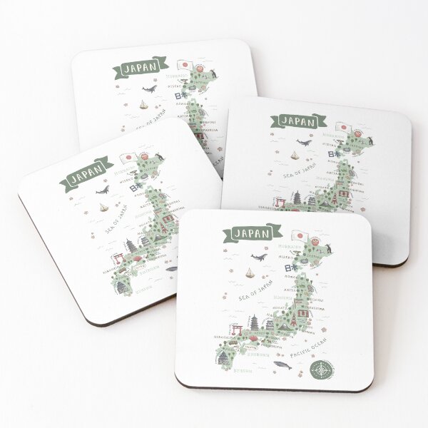 Item preview, Map of Japan - Green designed and sold by Those Pencil Shavings.