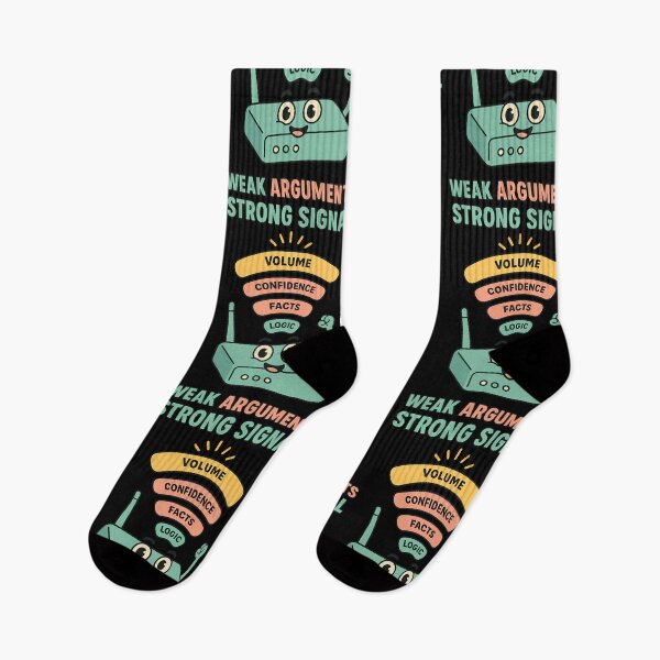 Item preview, Strong Signal Weak Arguments Funny WiFi Logic Design designed and sold by TeeTimeTreasure.
