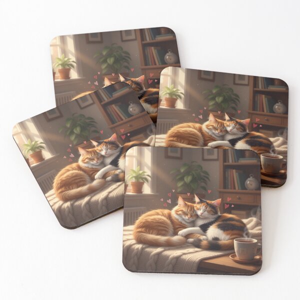 Item preview, Cozy Morning Cuddles Cat Love designed and sold by PrintBreeze.